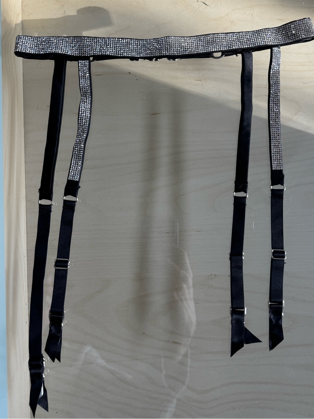 Victoria’s Secret size xs/s black shine garter belt